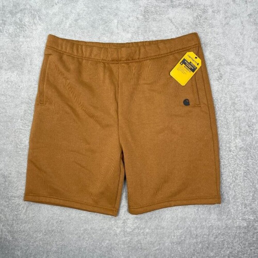 Nwt Carhartt Shorts Men's XL Brown Fleece Midweight Relaxed Fit BS5840-M Athlete